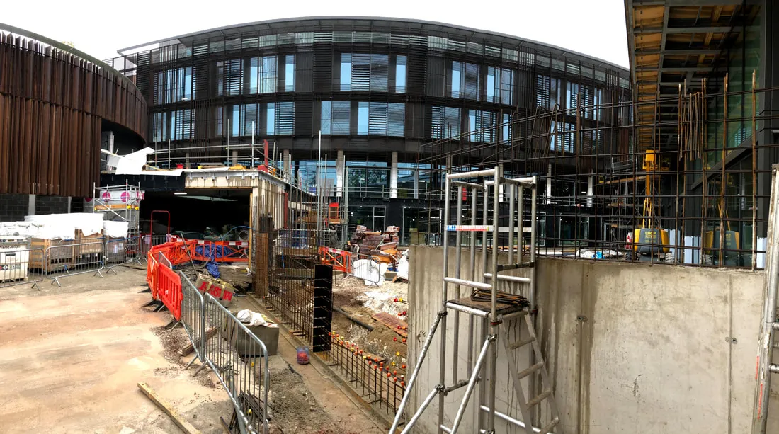 West Downs Centre, University of Winchester construction progress image from Lasckos